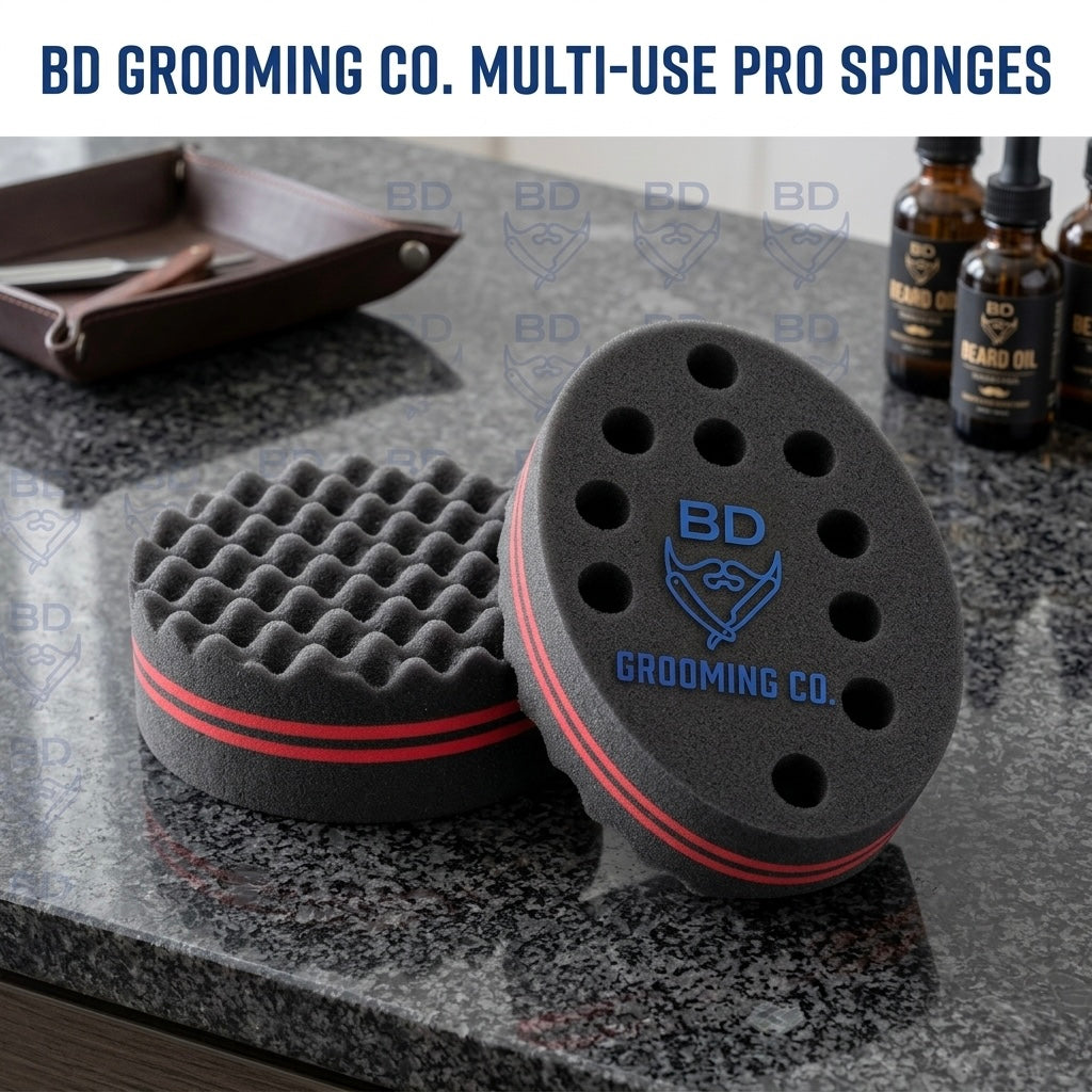 HALLO Big Holes Barber Hair Brush Sponge Dreads Locking Twist Afro Curl Coil Wave Hair Care Tool(1 Pack)