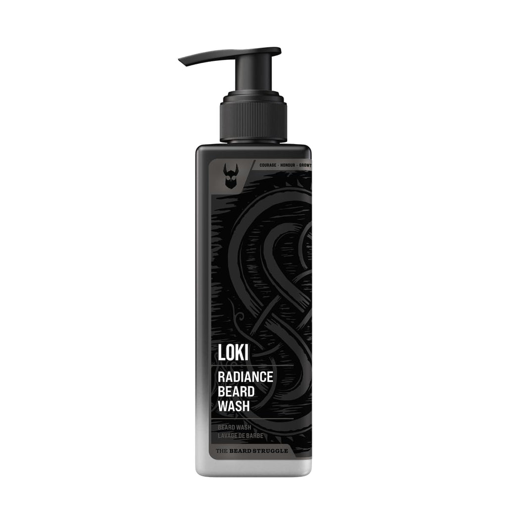 The Beard Struggle Radiance Beard Wash - Platinum Collection Loki Unscented - Deep Clean & Hydrated Beard Care - Viking Beard Shampoo for Men (8 Fl oz)