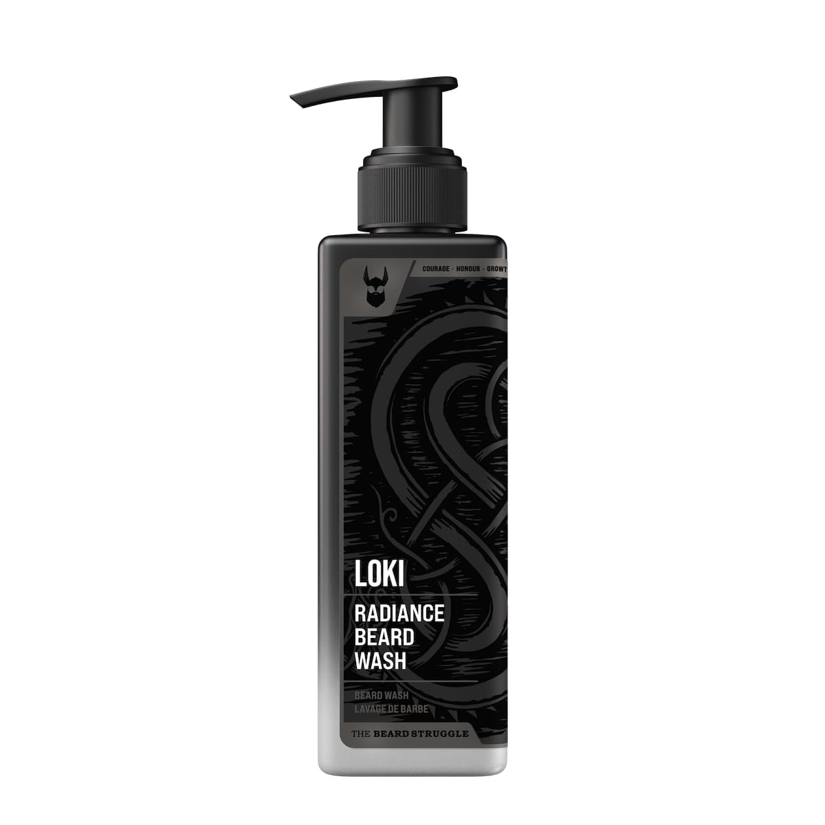 The Beard Struggle Radiance Beard Wash - Platinum Collection Loki Unscented - Deep Clean & Hydrated Beard Care - Viking Beard Shampoo for Men (8 Fl oz)