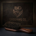 O BRUSHZOO Beard Brush for Men Smooths Softens Beard and Exfoliates Skin and Scalp 100% Boar Bristle Beard Brush for Beard & Short Hair Detangle add Natural Shine
