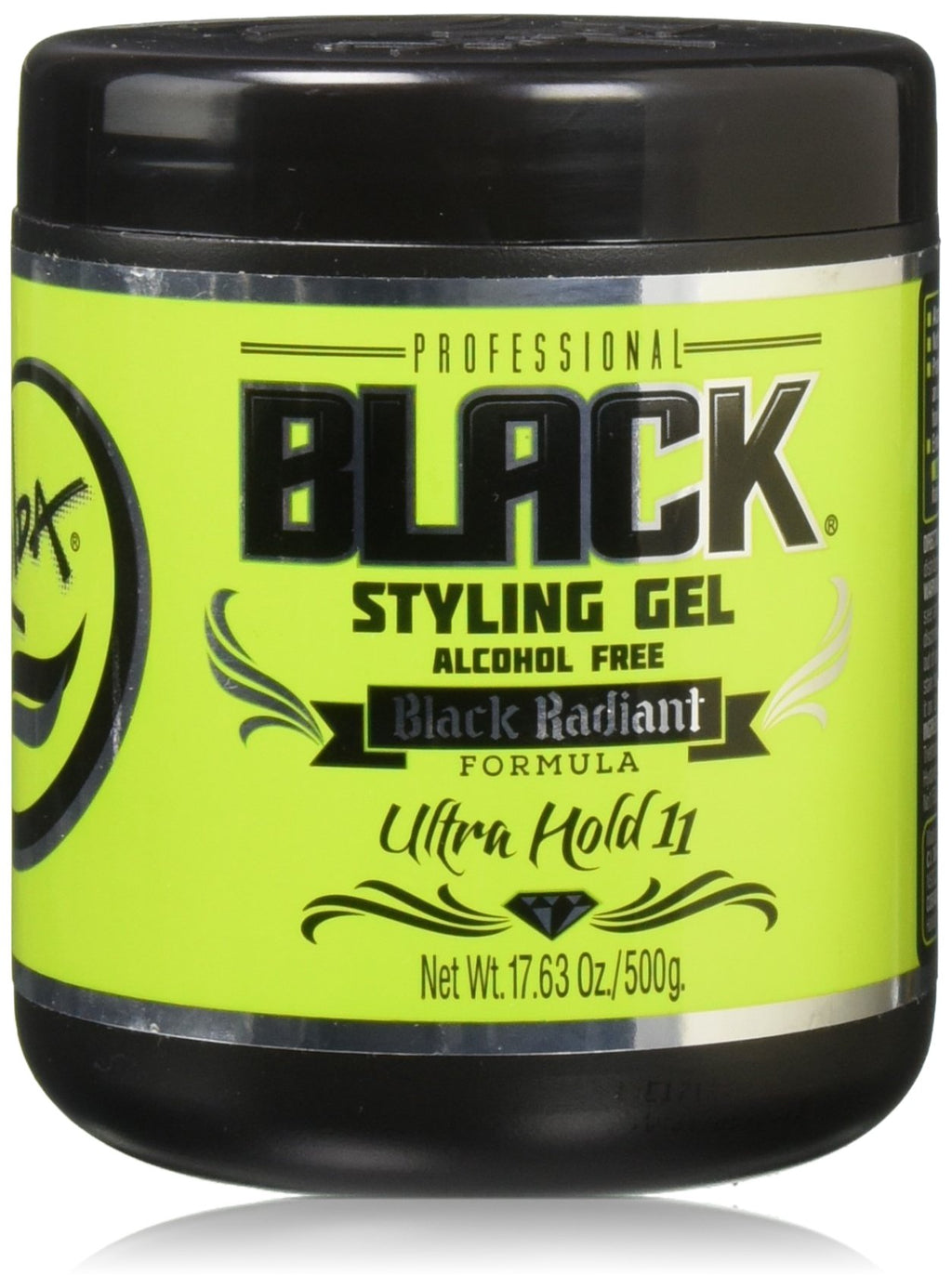 Rolda Black Styling Hair Gel - Medium To Strong Hold With Medium Shine For a Wet Slicked Back Look With All Day Hold - Activated Black Charcoal Covers Grey Hair Instantly 17.6oz