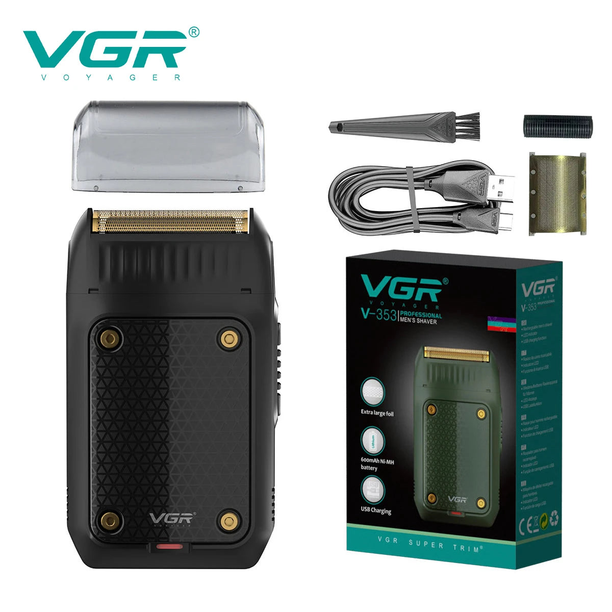 V-353 Shaver Professional Razor Electric Shaving Machine Portable Beard Trimmer Rechargeable Razor Mini Shaver for Men
