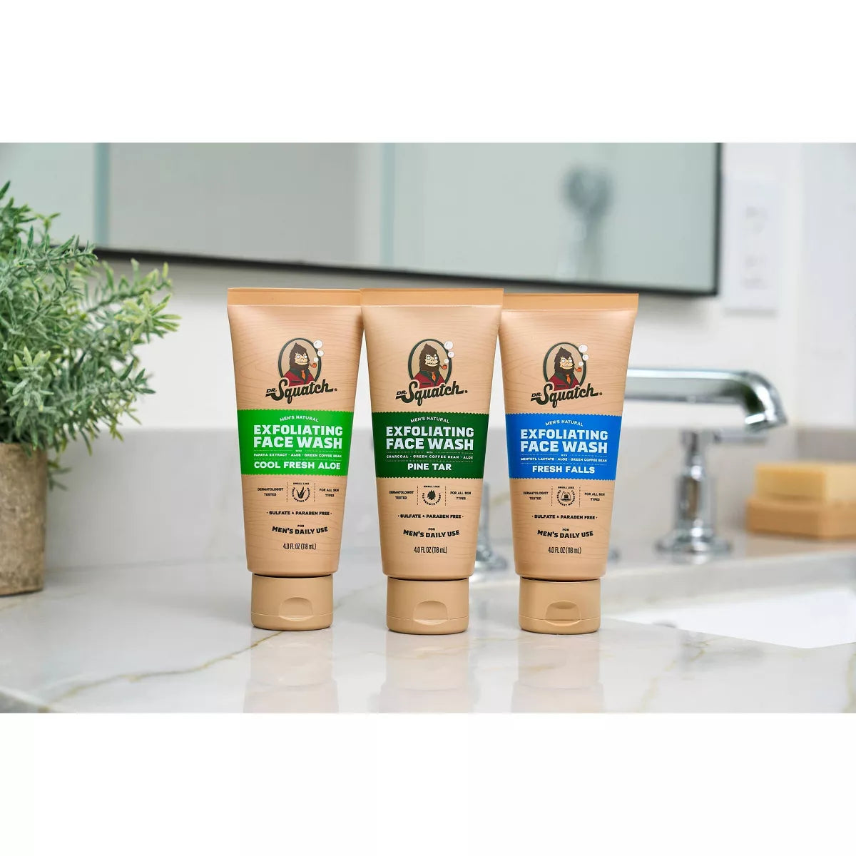 DR. SQUATCH Men'S Natural Face Wash - Fresh Falls - 4Oz