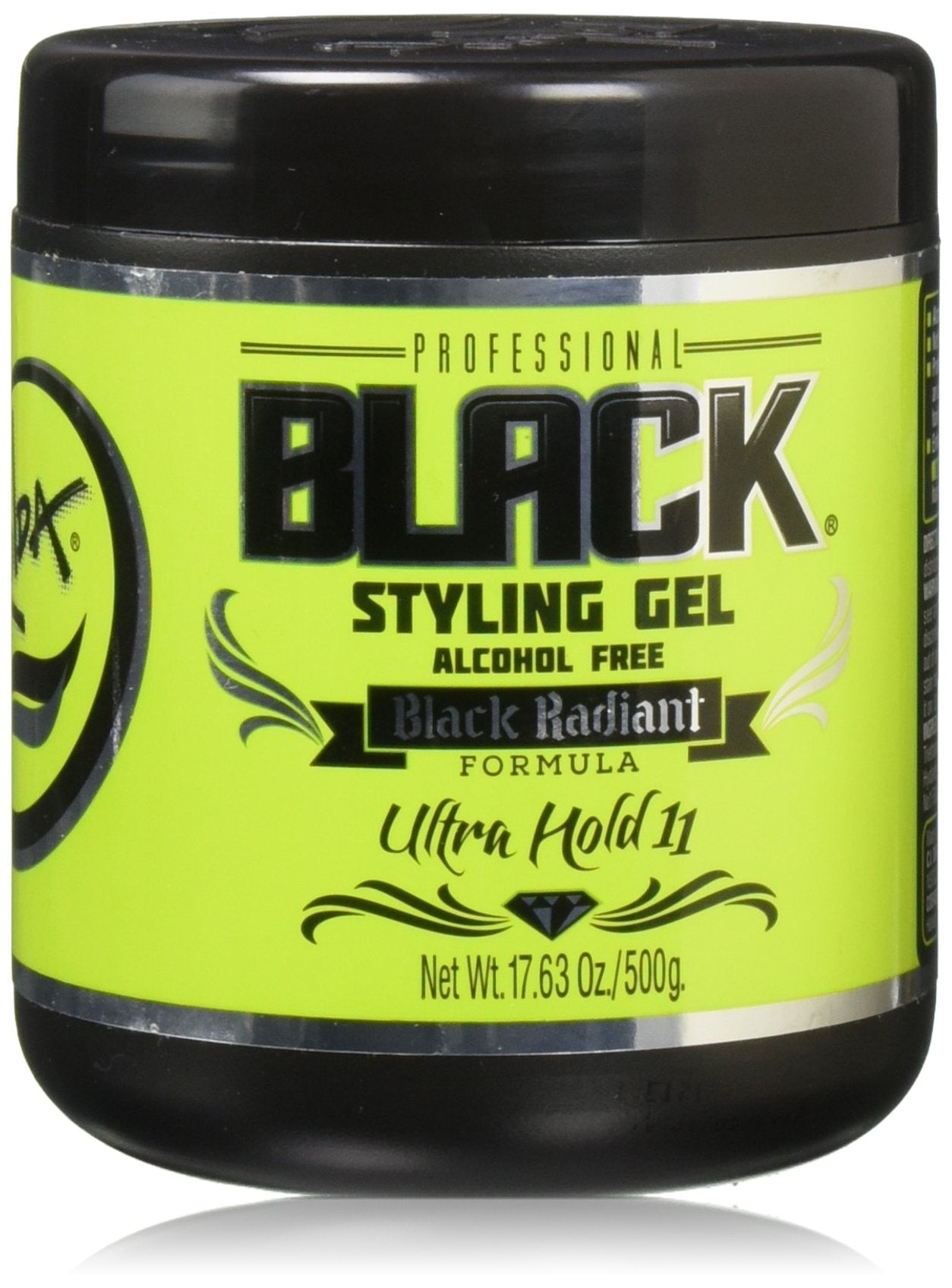 Rolda Black Styling Hair Gel - Medium To Strong Hold With Medium Shine For a Wet Slicked Back Look With All Day Hold - Activated Black Charcoal Covers Grey Hair Instantly 17.6oz