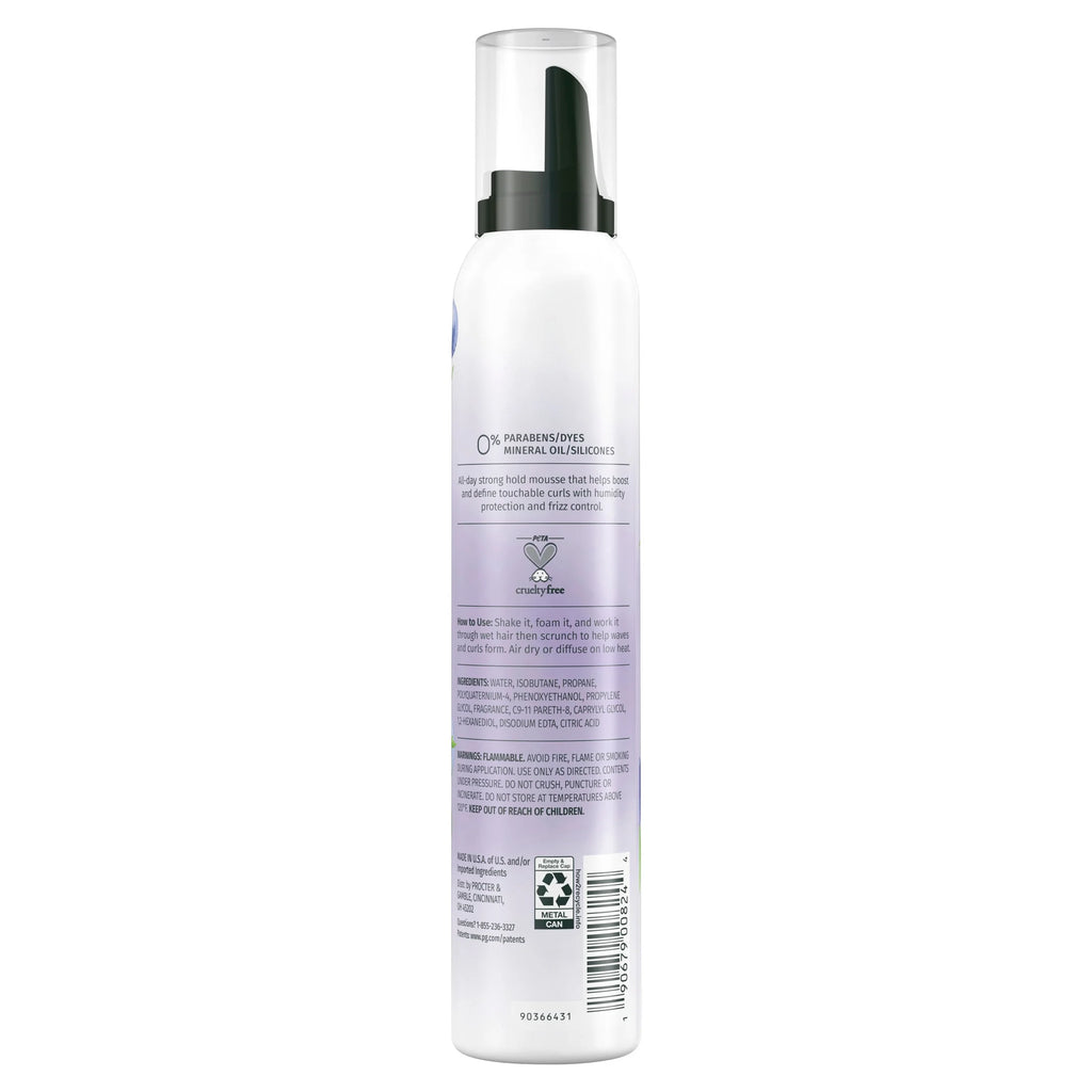 Curl Boosting Mousse, All Day Hold, Frizz Control, 6.8 Fl Oz
