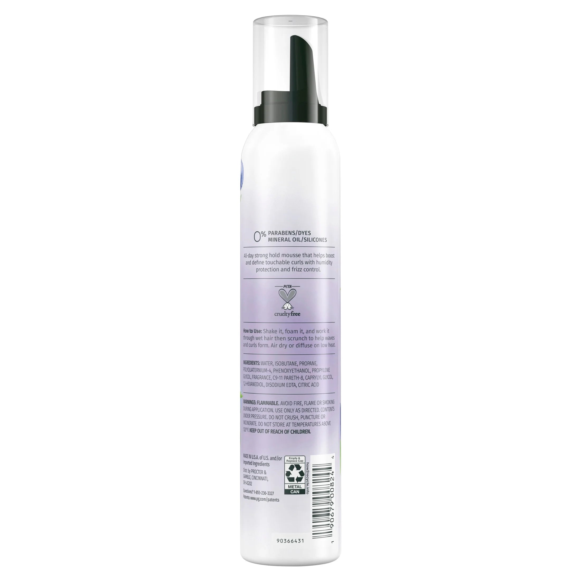 Curl Boosting Mousse, All Day Hold, Frizz Control, 6.8 Fl Oz