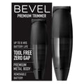 Bevel Beard Trimmer for Men - Black Edition Cordless Trimmer 8 Hour Rechargeable Battery Life Tool Free Adjustable Zero Gapped Blade Barber Supplies Mustache Trimmer